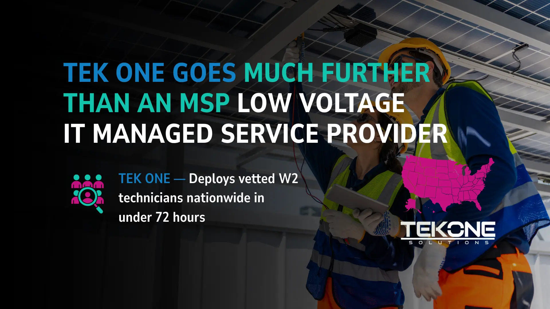 Low Voltage IT Managed Service Provider? Tek One Goes Further Than an MSP